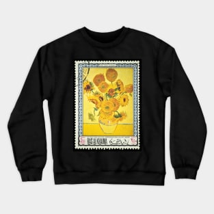 Van Gogh Sunflowers stamp Crewneck Sweatshirt